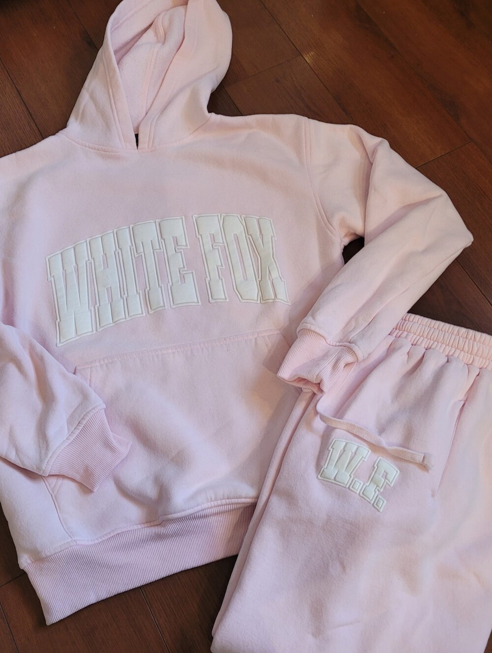 White Fox Pink Matching Lounge Set | Hoodie & Joggers | XXS/XS